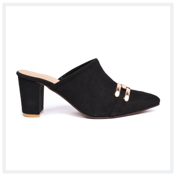 Black mules 2024 with block heel