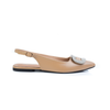 ELEGANCIA-Women's Flat Slingback Pumps-MELINA-NUDE