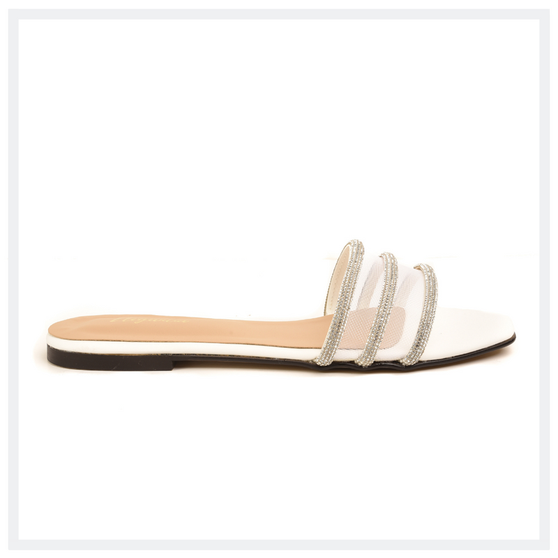 ELEGANCIA - Women Flat Slides Dazzle